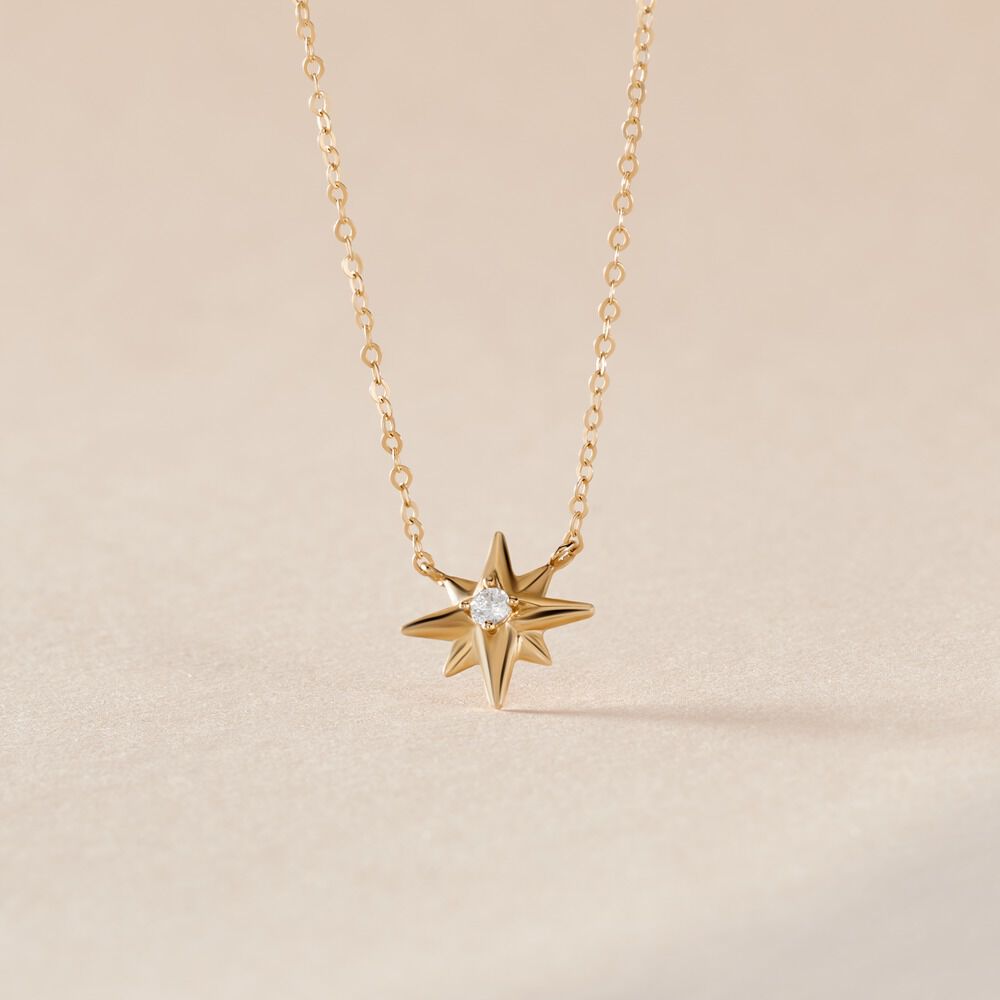 Collier Alastar Or Jaune Oxyde De Zirconium - Colliers avec pierres Femme | Marc Orian