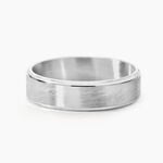 Alliance Sudem Ruban Plat Argent Blanc - Alliances personnalis&eacute;es Famille | Marc Orian