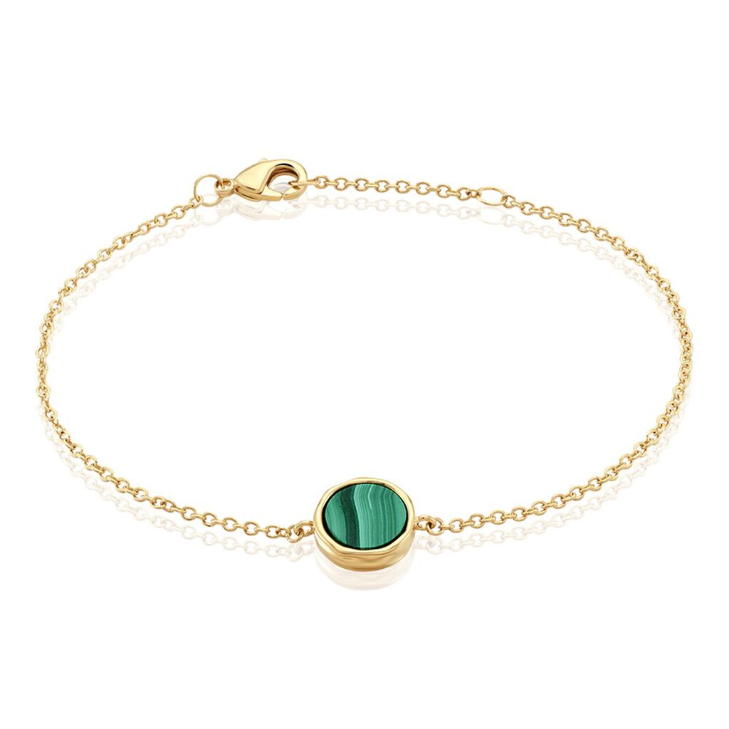Bracelet Plaqué Or Neassa Malachite - Bracelets Medailles Femme | Marc Orian