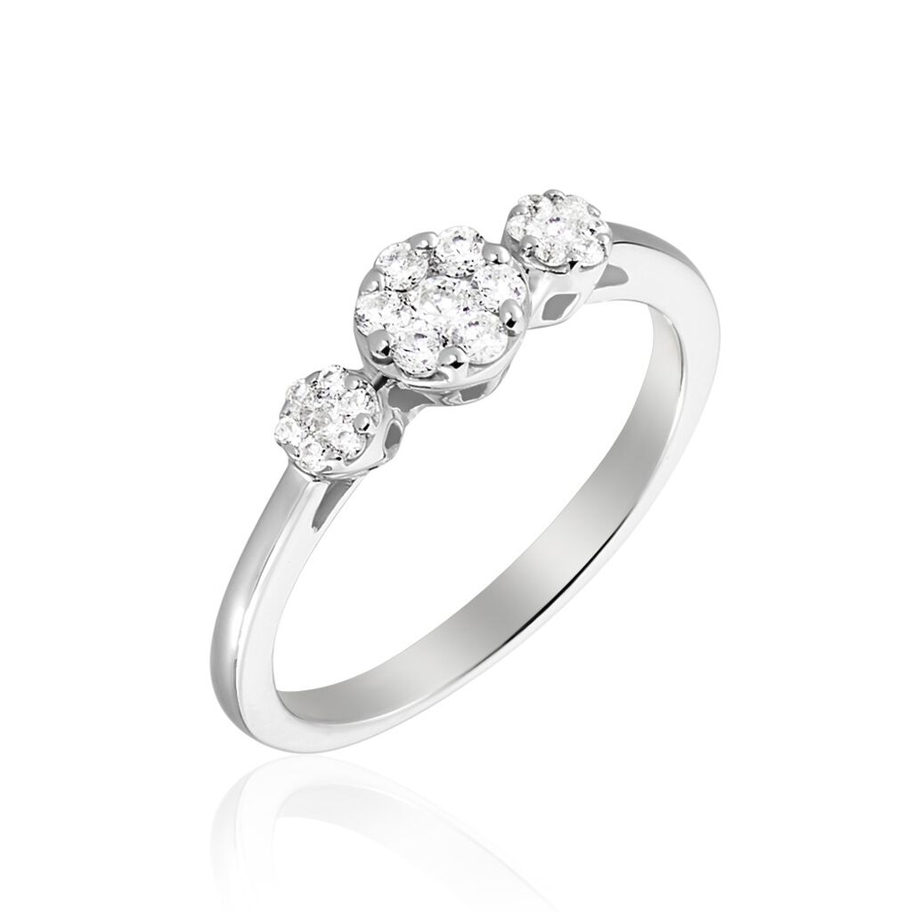 Bague Acil Argent Blanc Oxyde De Zirconium - Soldes Femme | Marc Orian
