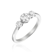 Bague Acil Argent Blanc Oxyde De Zirconium