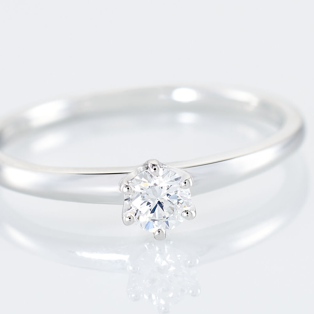 Bague Solitaire Natalia Or Blanc Diamant - Solitaires Femme | Marc Orian