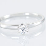 Bague Solitaire Natalia Or Blanc Diamant - Solitaires Femme | Marc Orian