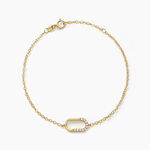 Bracelet Minimalist Chic Or Jaune Oxyde De Zirconium - Bracelets cha&icirc;nes Femme | Marc Orian