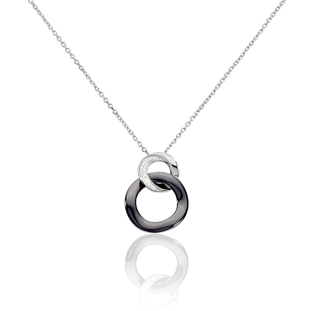 Collier Lola Cera Argent Blanc Céramique Et Oxyde De Zirconium - Colliers avec pierres Femme | Marc Orian