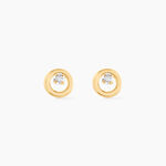 Boucles D'oreilles Puces Dolly Or Jaune Oxyde De Zirconium - Puces Femme | Marc Orian