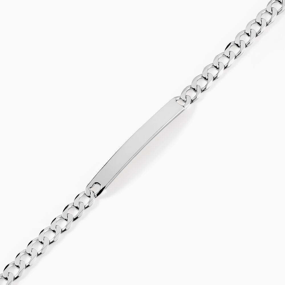 Bracelet Identit&eacute; Casper Argent Blanc - Gourmettes Femme | Marc Orian
