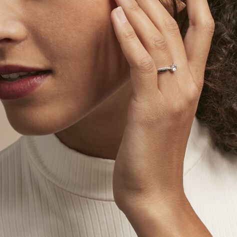 Bague Solitaire Doralicia Argent Blanc Oxyde De Zirconium - Bagues Solitaire Femme | Marc Orian