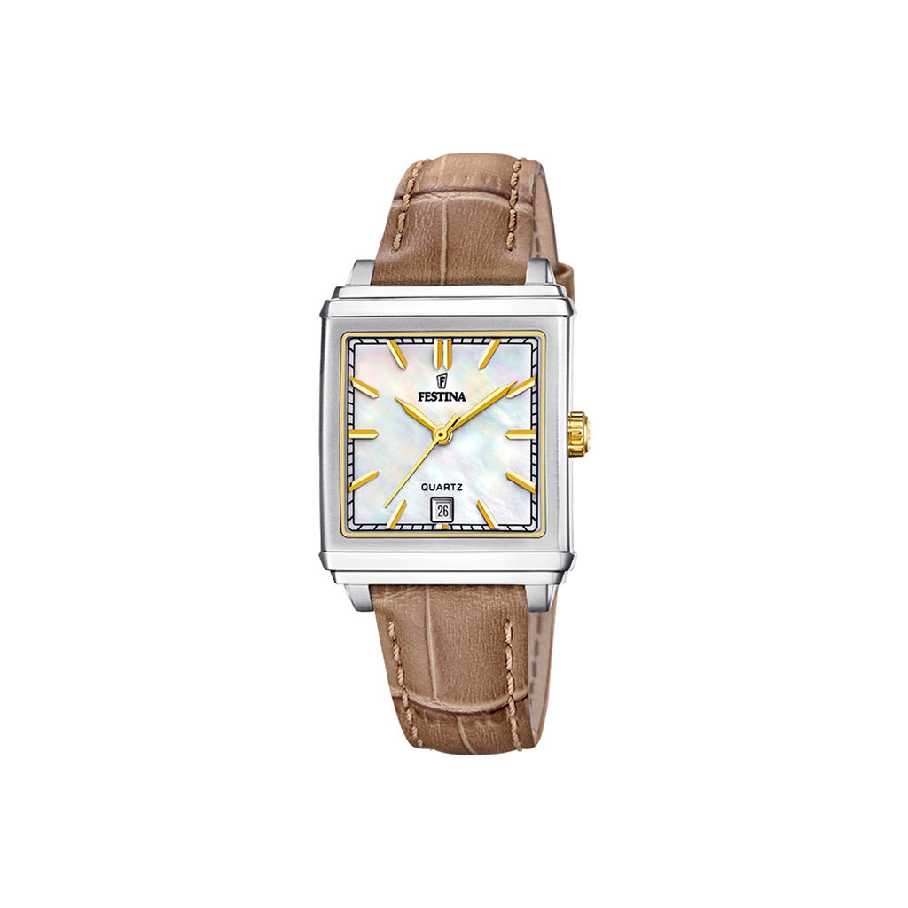 Montre Festina On The Square Nacre Blanche - Montres étanches Femme | Marc Orian