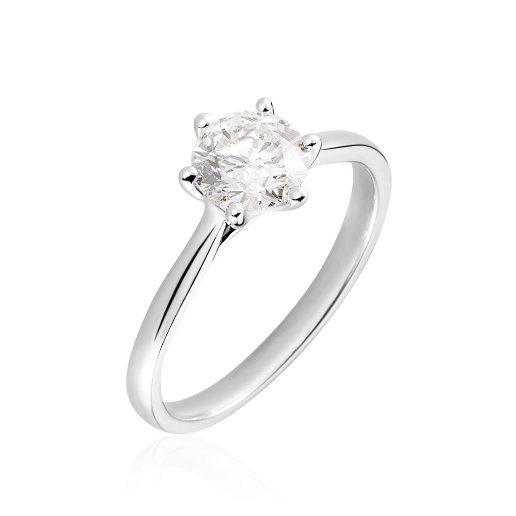 Bague Solitaire Athena Or Blanc Diamant - Solitaires Femme | Marc Orian