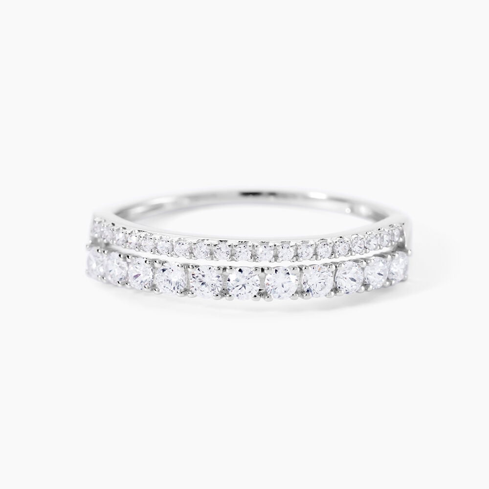 Bague The Crown Or Blanc Oxyde De Zirconium - Bagues avec pierre Femme | Marc Orian