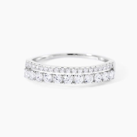 Bague The Crown Or Blanc Oxyde De Zirconium - Bagues avec pierre Femme | Marc Orian
