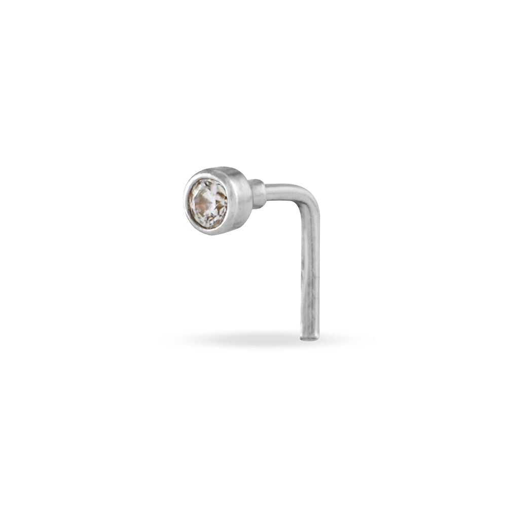 Piercing De Nez Fethi Serti Clos Or Blanc Oxyde De Zirconium - Piercing Nez Femme | Marc Orian