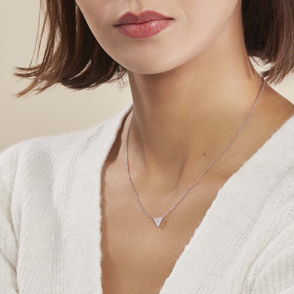 Collier Brendana Argent Blanc Oxyde De Zirconium - Colliers avec pierres Femme | Marc Orian