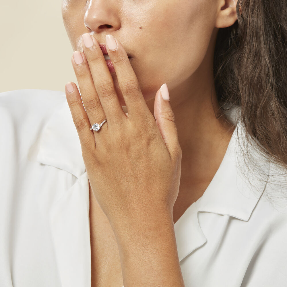 Bague Solitaire Maelane Argent Blanc Oxyde De Zirconium - Solitaires Femme | Marc Orian