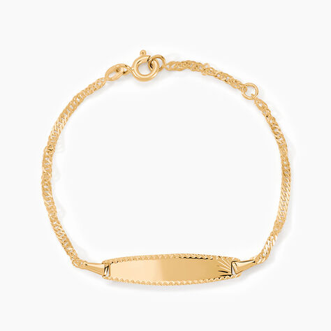 Bracelet Identite Bebe Or Jaune Ericka - Gourmettes Enfant | Marc Orian