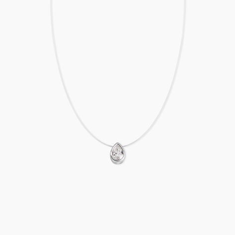 Collier Nylon Argent Blanc Oxyde - Colliers avec pierres Femme | Marc Orian