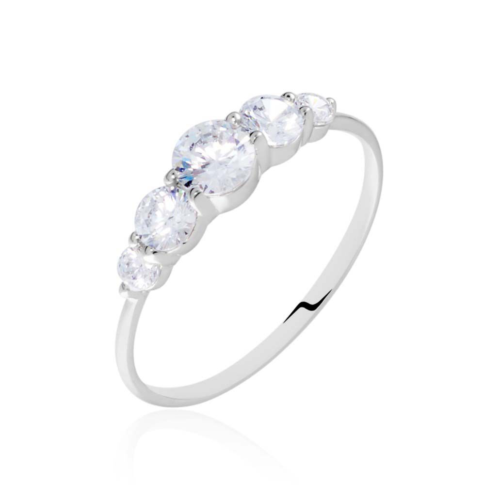 Bague Or Blanc Sibyllina Oxydes De Zirconium - Solitaires Femme | Marc Orian