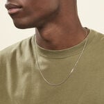 Cha&icirc;ne Igoa Maille For&ccedil;at Diamantee Or Blanc - Chaines Famille | Marc Orian