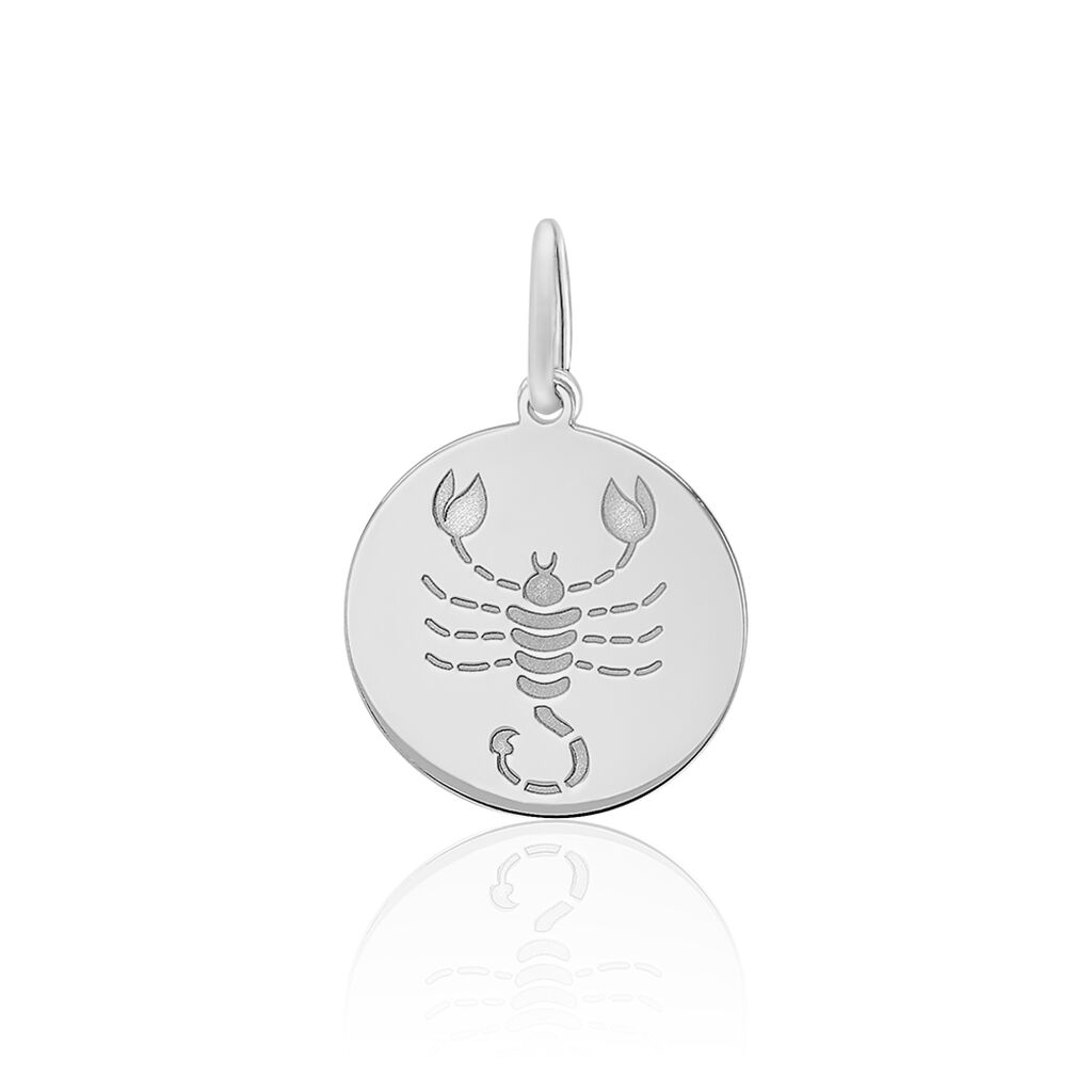 Pendentif Zodiaque Rond Argent Blanc - Bijoux personnalis&eacute;s Famille | Marc Orian