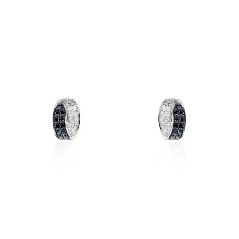 Boucles D'oreilles Puces Urania Or Blanc Diamant - Puces Femme | Marc Orian