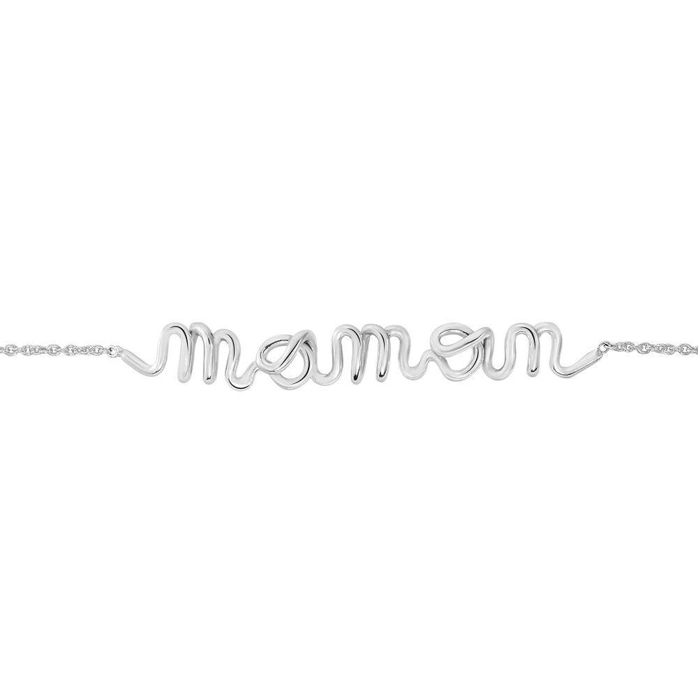 Bracelet Maman Argent Blanc - Bracelets fantaisie Femme | Marc Orian