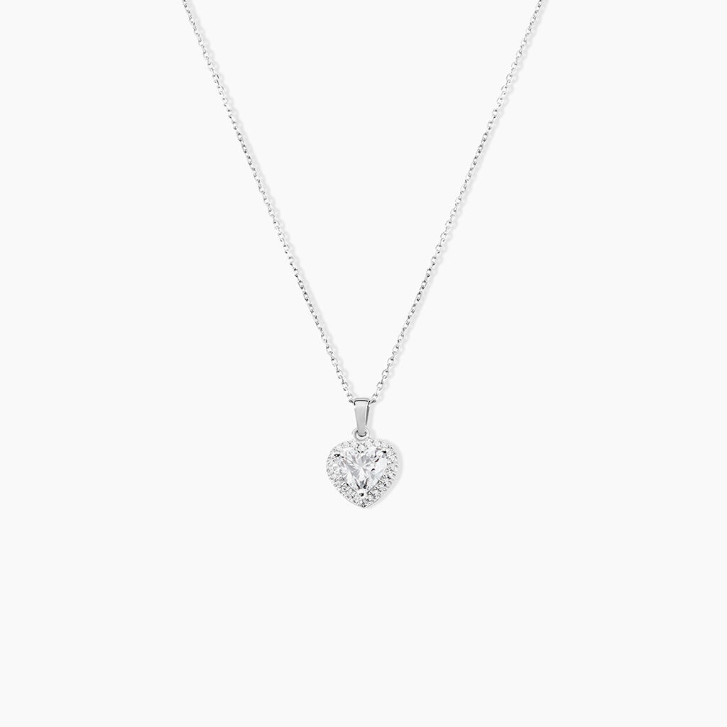 Collier Dari Or Blanc Oxyde De Zirconium - Colliers avec pierres Femme | Marc Orian