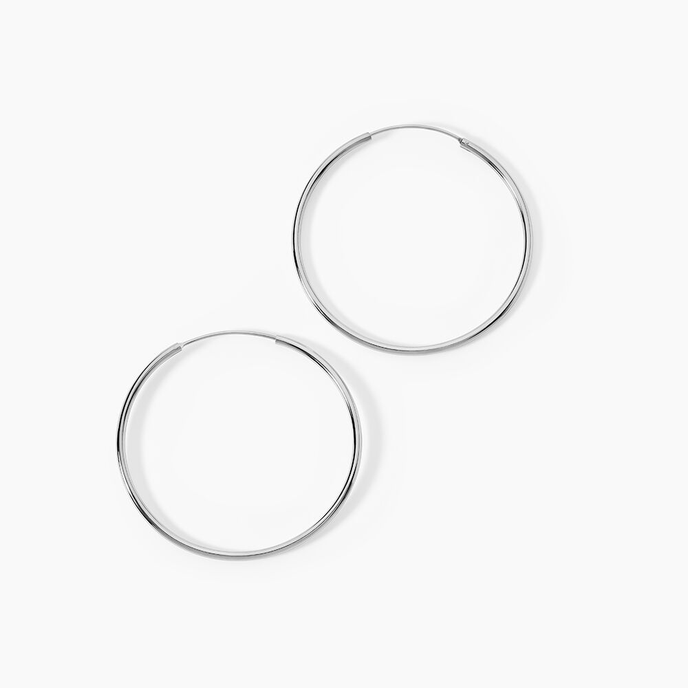 Cr&eacute;oles Argent Blanc Olympia - Cr&eacute;oles Femme | Marc Orian