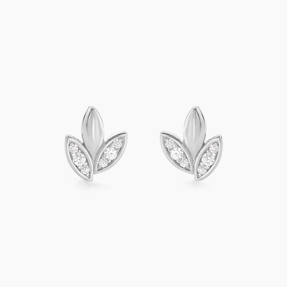 Boucles D'oreilles Puces Tihana Argent Blanc Oxyde De Zirconium - Puces Femme | Marc Orian