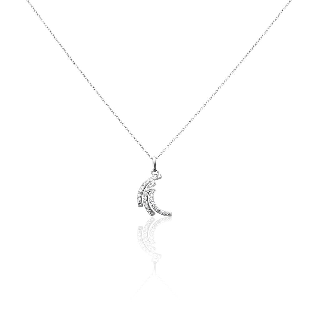 Collier Augustus Argent Blanc Oxyde De Zirconium - Colliers avec pierres Femme | Marc Orian