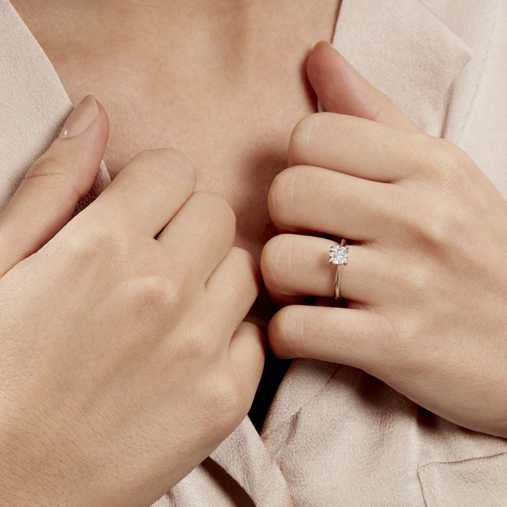 Bague Solitaire Dream Or Blanc Diamant - Solitaires Femme | Marc Orian