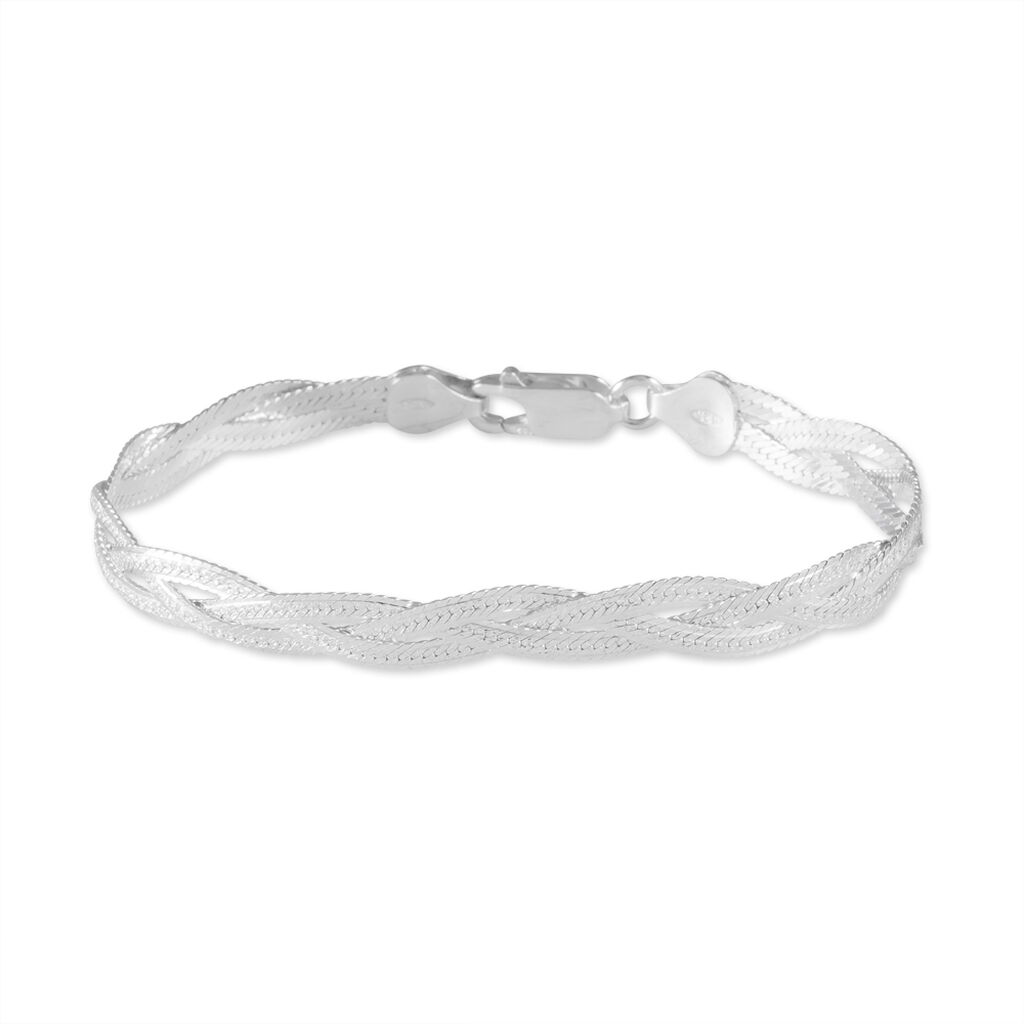 Bracelet Elae Argent Blanc - Bracelets mailles Femme | Marc Orian
