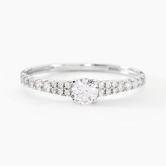 Bague Solitaire Francoise-marie Or Blanc Oxyde De Zirconium - Bagues Solitaire Femme | Marc Orian