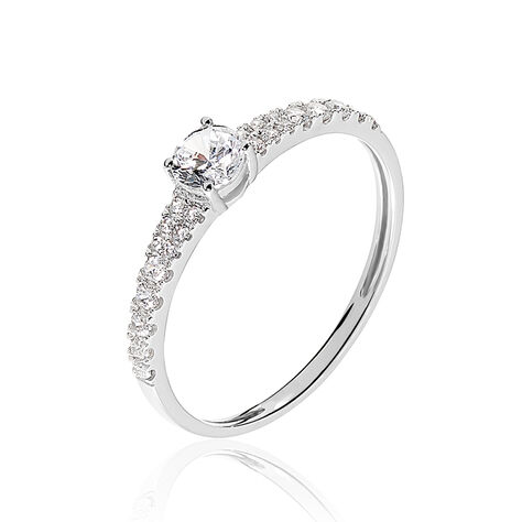 Bague Solitaire Francoise-marie Or Blanc Oxyde De Zirconium - Bagues Solitaire Femme | Marc Orian
