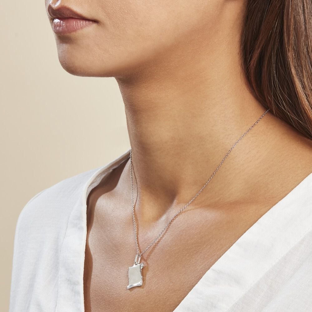 Pendentif Zodiaque Parchemin Argent Blanc - Bijoux personnalisés Famille | Marc Orian