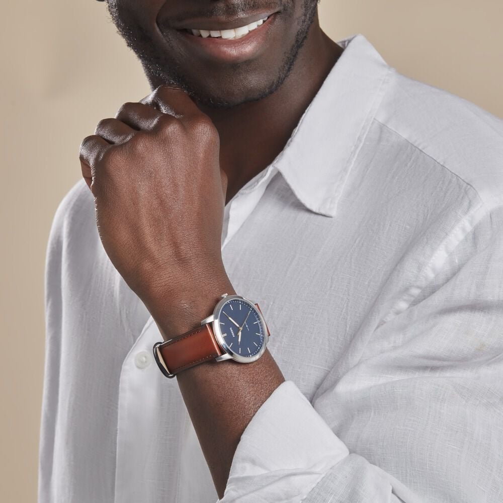 Montre Fossil Minimalist Bleu - Montres classiques Homme | Marc Orian