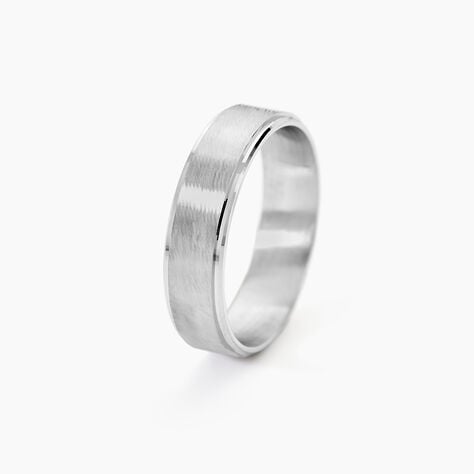 Alliance Sudem Ruban Plat Argent Blanc - Alliances personnalis&eacute;es Famille | Marc Orian