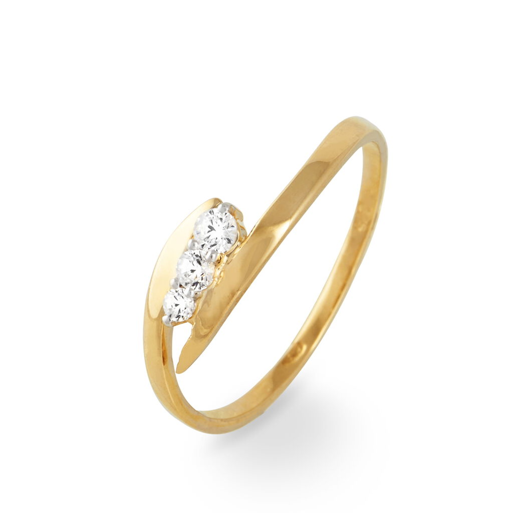 Bague Amandina Or Jaune Oxyde De Zirconium - Solitaires Femme | Marc Orian