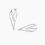 Cr&eacute;oles Luna Or Blanc Strass - Cr&eacute;oles Femme | Marc Orian