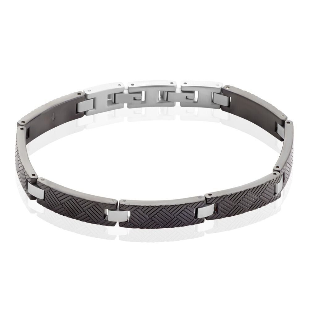 Bracelet Phebus Him Acier Blanc Et Noir - Bracelets Homme | Marc Orian