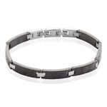 Bracelet Phebus Him Acier Blanc Et Noir - Bracelets cha&icirc;nes Homme | Marc Orian