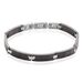 Bracelet Phebus Him Acier Blanc Et Noir - Bracelets chaînes Homme | Marc Orian