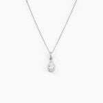 Collier Silvette Argent Blanc Oxyde De Zirconium - Colliers avec pierres Femme | Marc Orian