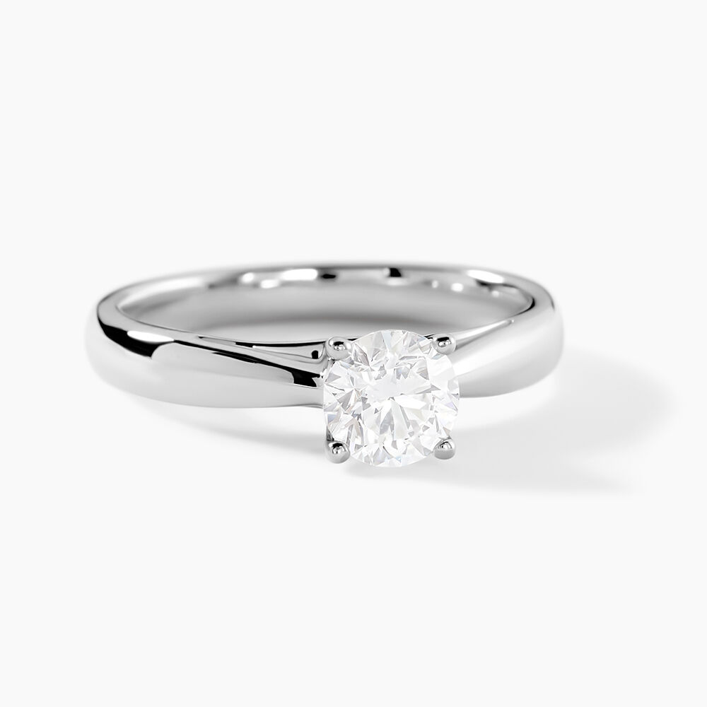 Bague Solitaire Platine Blanc Diamant - Solitaires Femme | Marc Orian