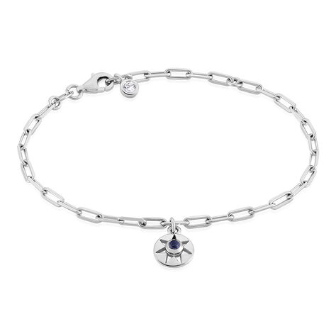 Bracelet Madlin Argent Blanc Lapis Lazuli Et Oxyde De Zirconium - Bracelets chaînes Femme | Marc Orian