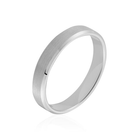 Alliance Rominus Ruban Plat Palladium Blanc - Alliances duo Homme | Marc Orian
