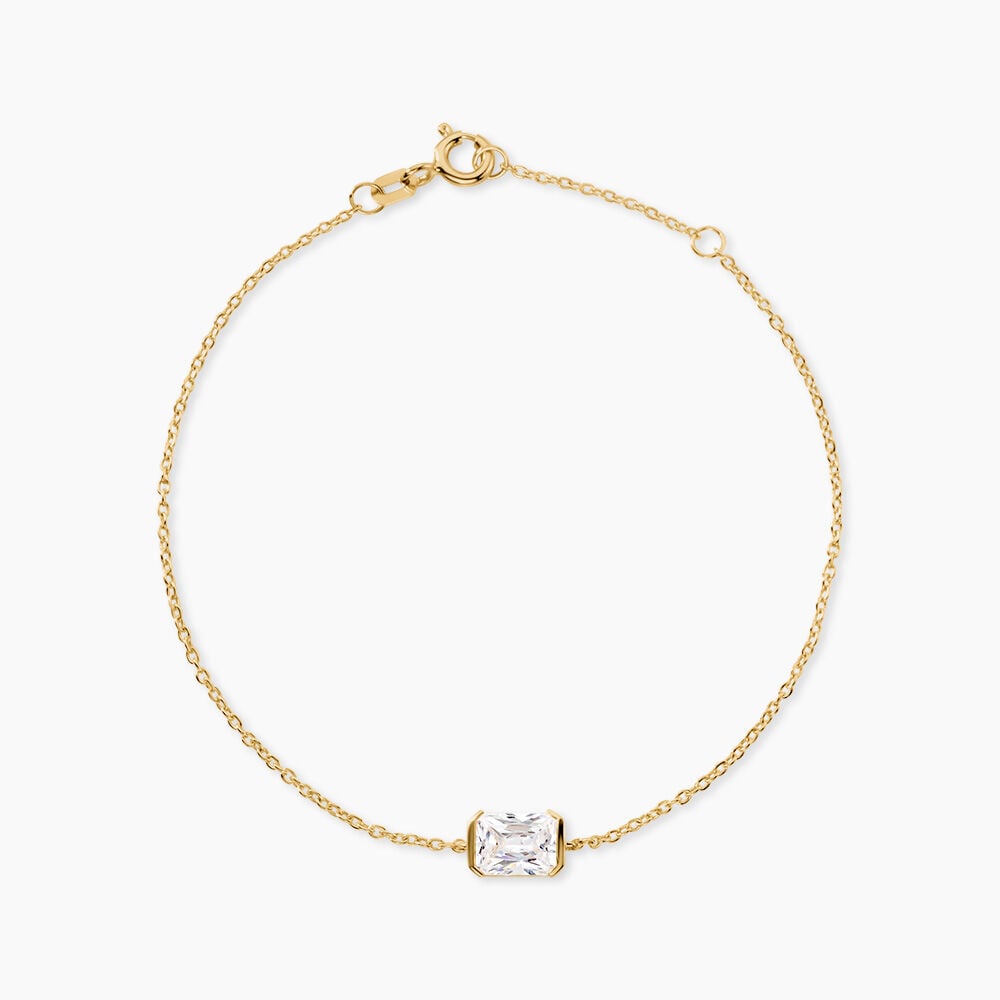 Bracelet Gail Argent Dor&eacute; A L'Or 750/1000 Oxyde De Zirconium - Bracelets cha&icirc;nes Femme | Marc Orian