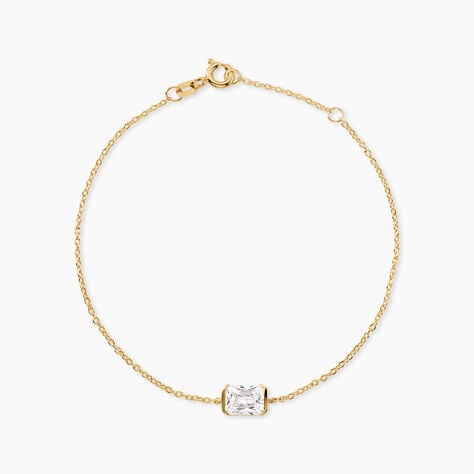 Bracelet Gail Argent Dor&eacute; A L'Or 750/1000 Oxyde De Zirconium - Bracelets cha&icirc;nes Femme | Marc Orian