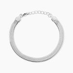 Bracelet Hera Melitta Acier Blanc - Bracelets mailles Femme | Marc Orian