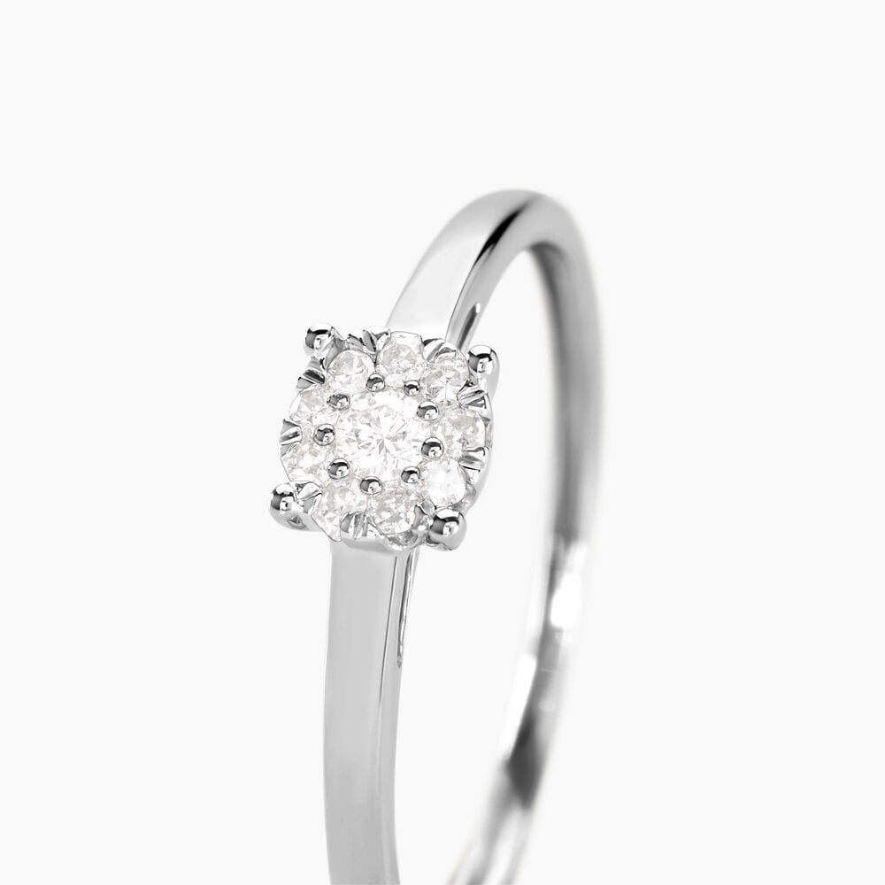 Bague Or Blanc Adeline Diamants - Bagues pierres pr&eacute;cieuses Femme | Marc Orian